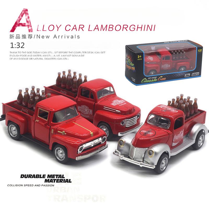 1/32 Ford Pickup Classical Vintage Car Simulation Model Sound and Light Children's Toys Collection Ornaments Gifts