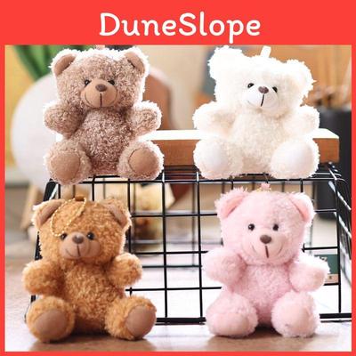 Cute Bear Plush Keychain With Soft Short Pile For Bag Decoration And Gift