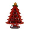 Vintage Wooden Christmas Tree Ornament Desktop Diy Mini Pine Tree with Mini Ornament for Xams Home Decor