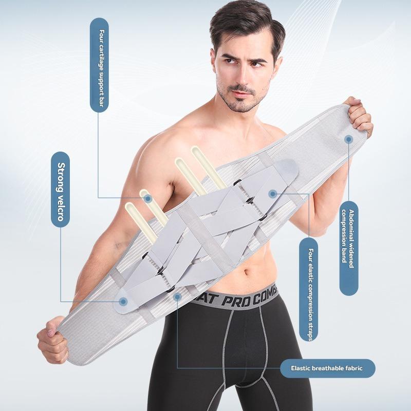 Professional Elastic Lower Back Support Brace with 6 Stay Strong Lumbar Support Adjustable for Relieve Waist Pain