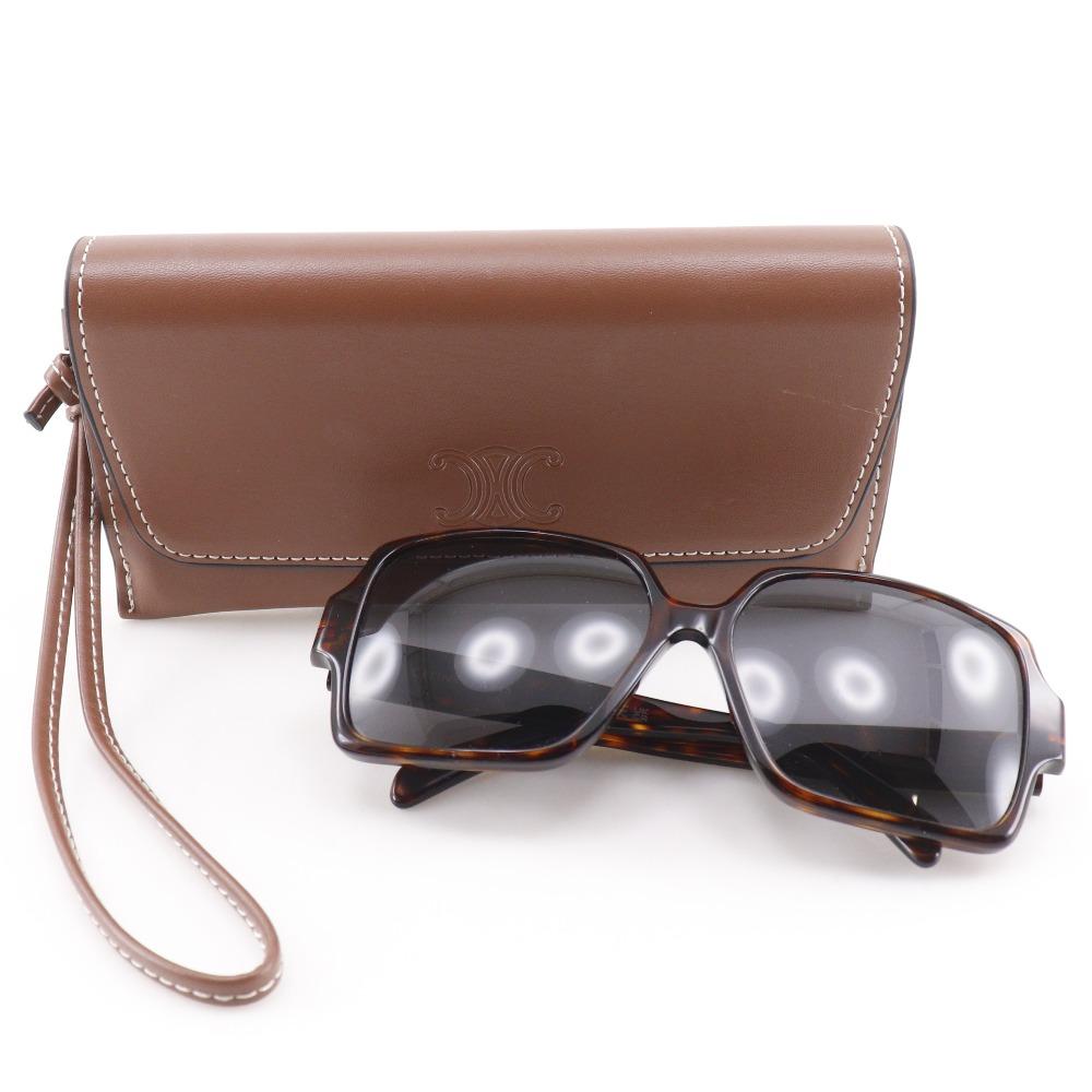 Celine Triomphe Sunglasses CL40316U Brown Plastic Women Used