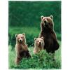 Painted Forest Bear digital-printed polyester Bedroom velvet flannel cover blanket Fleece soft sofa cover blankets for beds