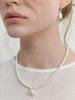 Love Me Monster Baroque Pearl Charm Bold Necklace (L241Mnk020)
