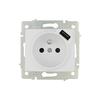 Base Bipolar T/Tl 16a 250v Med USB - GENERISK - Firkantet - Multikontakt - Hvit