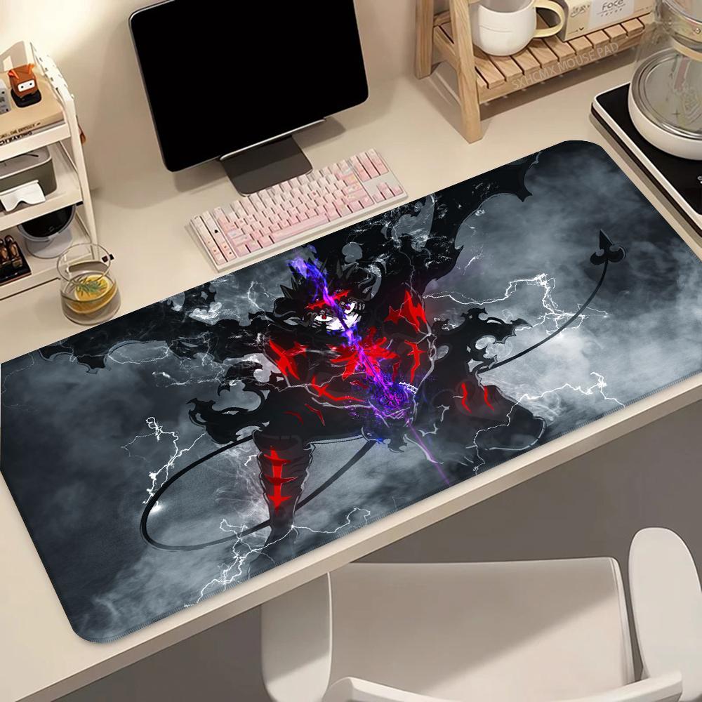 Fashion Black Clover Mousepad Printing Computer Gamers Locking Edge HD Non-slip Mouse Pad XXL90x40cm Keyboard PC Desk Pad Funda