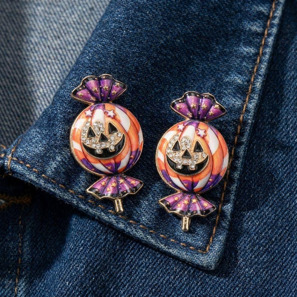 Zinc Zinc Alloy Candy Shaped Enamel Pin Cartoon Party Brooch Pin Gifts Halloween Party