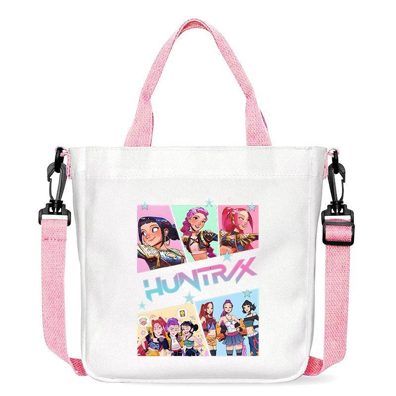 KPop Demon Hunters Theme Women Canvas Shoulder Bag Boys Girls Tote Handbag Anime Fashion Crossbody New Kids Xmas Gifts Kid Friendly Entertaining Fun