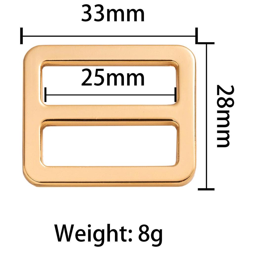 Zinc Alloy Flat Wire D-Ring Buckle for Bags and Luggage Strap Adjustment