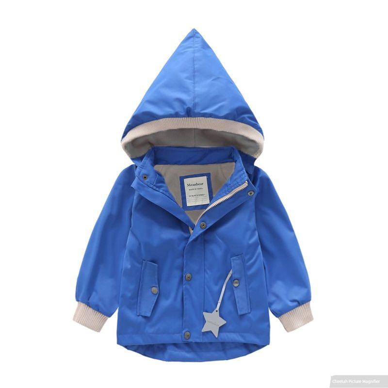 Children's Jacket Detachable Windproof and Rainproof Hat