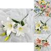 Premium Fake Lily 2head Indoor Arrangement With Stylish Touch For Event Decor And Photo Props