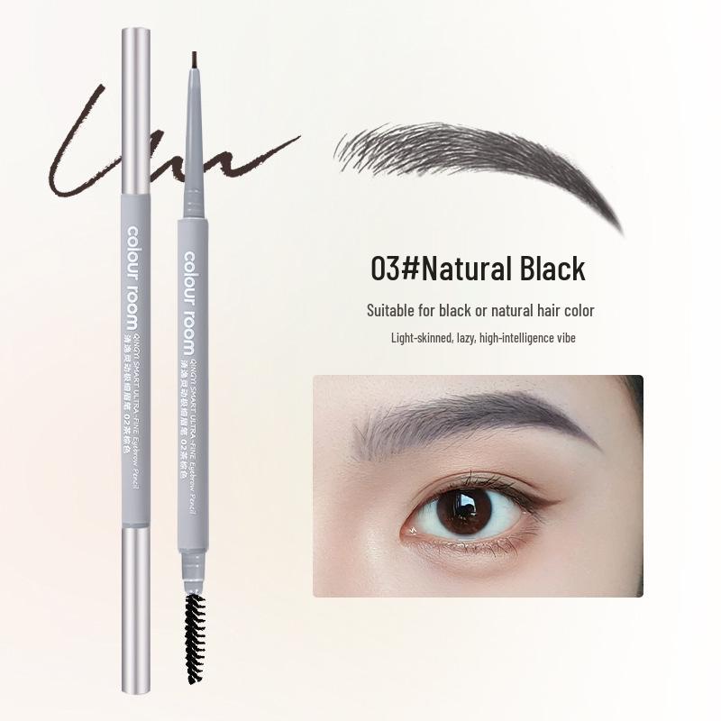Waterproof Double-Ended Ultra-Fine Eyebrow Pencil - Sweat-Proof, Smudge-Resistant, Natural Definition