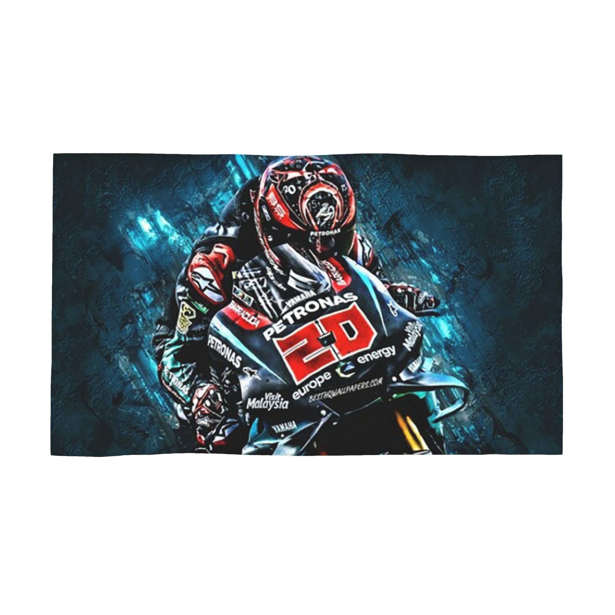Fabio Quartararo French Motorcycle Racer Soft Face Towel Quick Dry Pool Bath Cotton Towels Absorbent Quick W30*H60(CM)