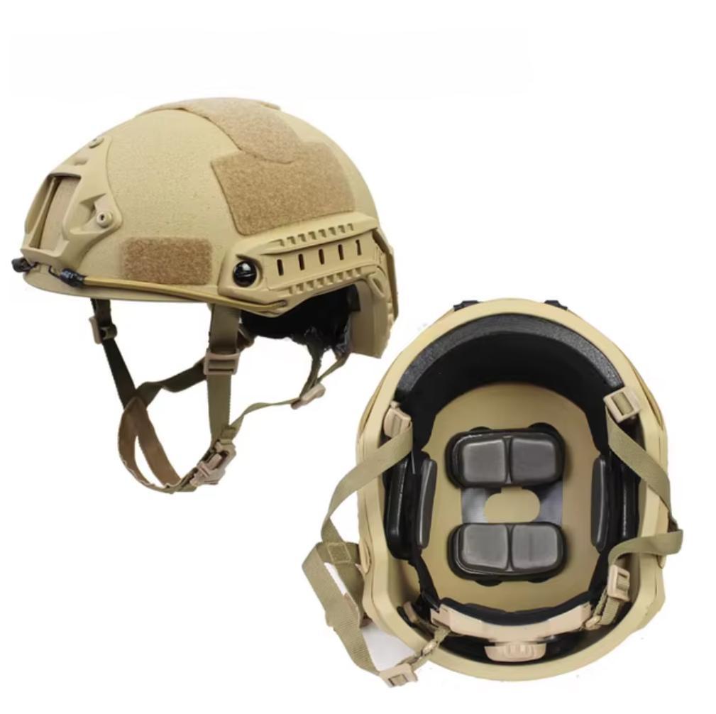FAST Fiberglass Helmet with Wendy Suspension and Thickened Sponge Liner - 1.5kg Anti-Riot, Anti-Smash Tactical Training Helmet