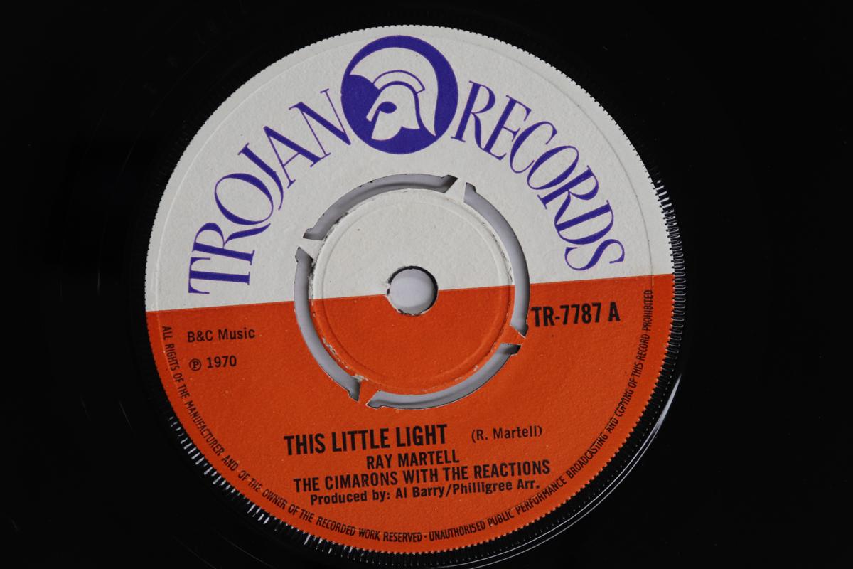 

7inch Record RAY MARTELL CIMARONS REACTIONS This Little Light Lover TR7787 TROJAN RECORDS 1970 UK Reggae Ska Dub Used
