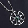 Personalized Fashion Necklace Men'S And Women'S Jewelry Compass Pendant Trendy Men'S Sweater Chain