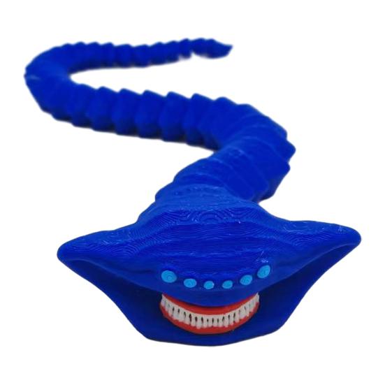 Printed Sea Creature Toy Movable Joints Deep Sea Animal Figurine Articulated Mythical S темно-синий