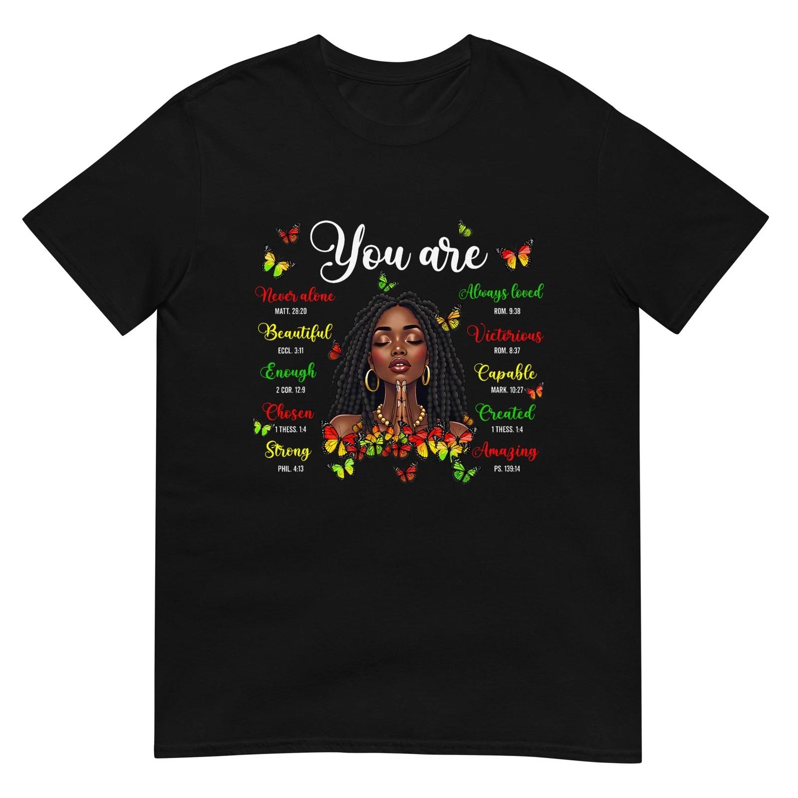 Black History Loc d Afro Girl You are Bible Verse Christian T-Shirt 2XL