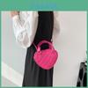 Trendy 2023 Heart-shaped Crossbody Bag Stylish Simple Pu Leather Purse For Women