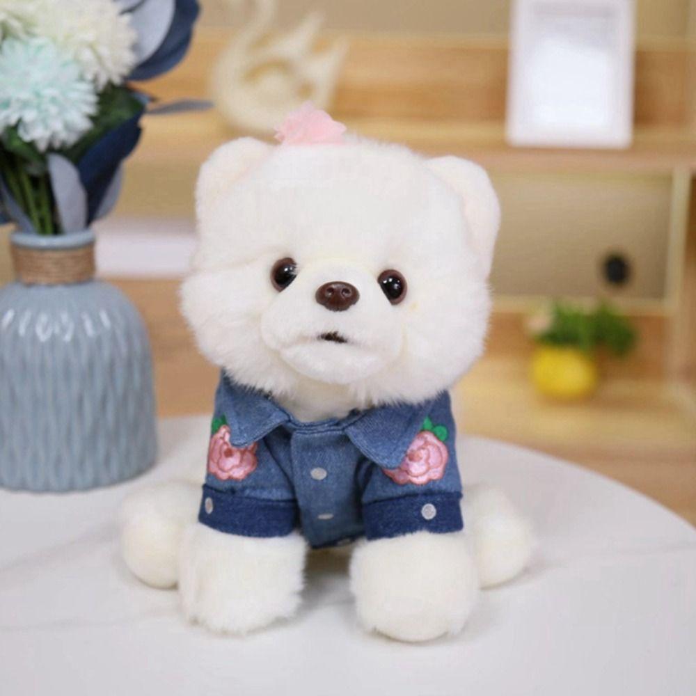 Little Pet Dog Plush Toy Sitting Dressed Stuffed Doggy Lovely Gift Plush Pomeranian Children Toy