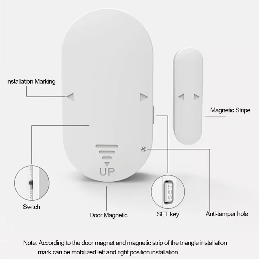 Magnetic Sensor Door Window Alarm Door Wireless Security System  For Home Garage Apartment and More