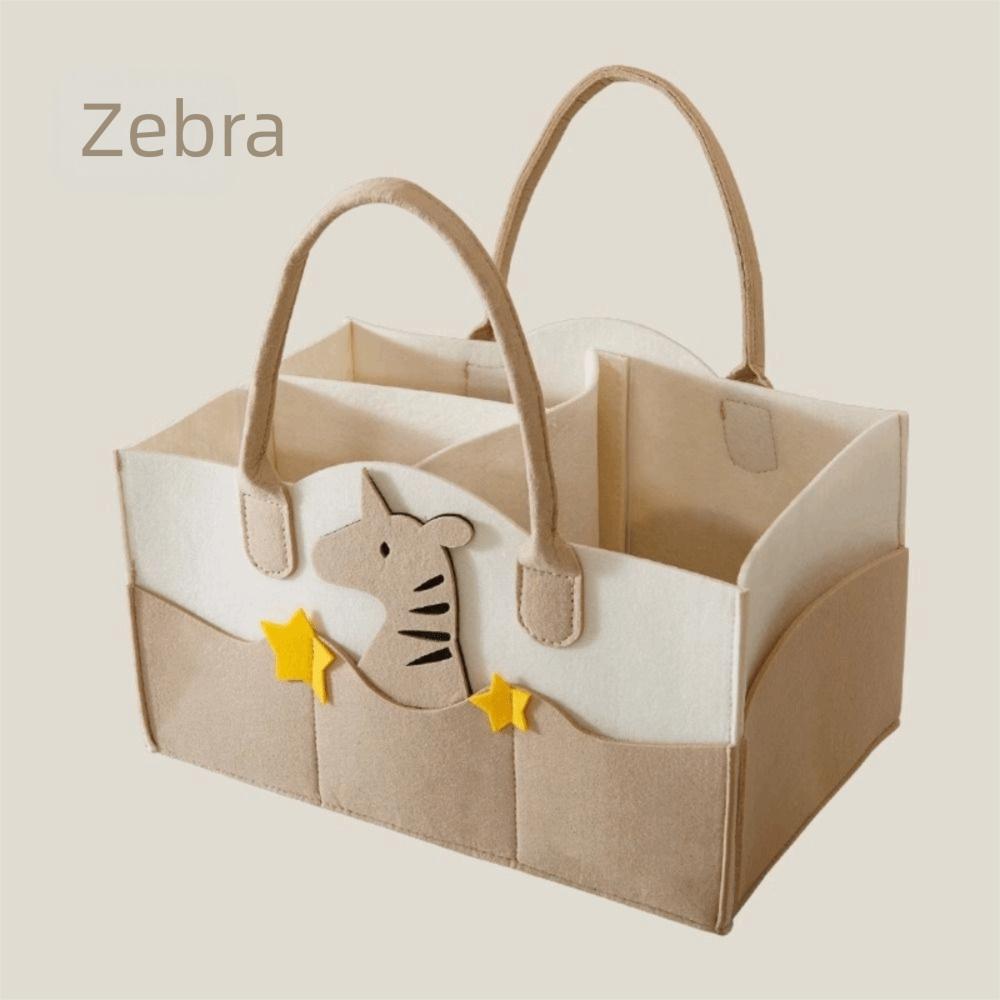 Felt Material Nursery Storage Bin Cartoon Print Baby Diaper Holder  Nursery Essentials