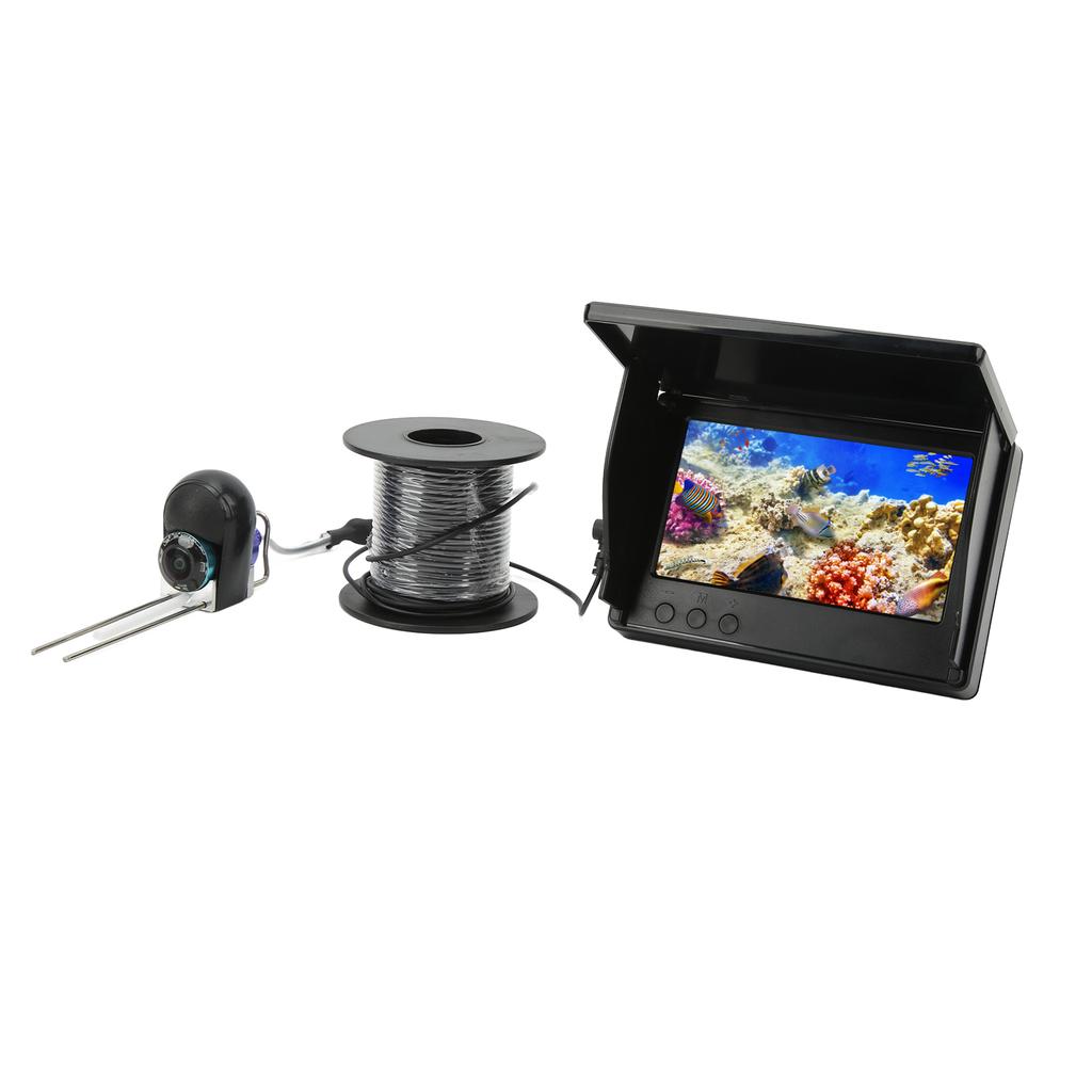 Fishing Camera 5 Inch HD Display 12V 0.34MP Clear Bright Underwater Fish Finder for Fishing