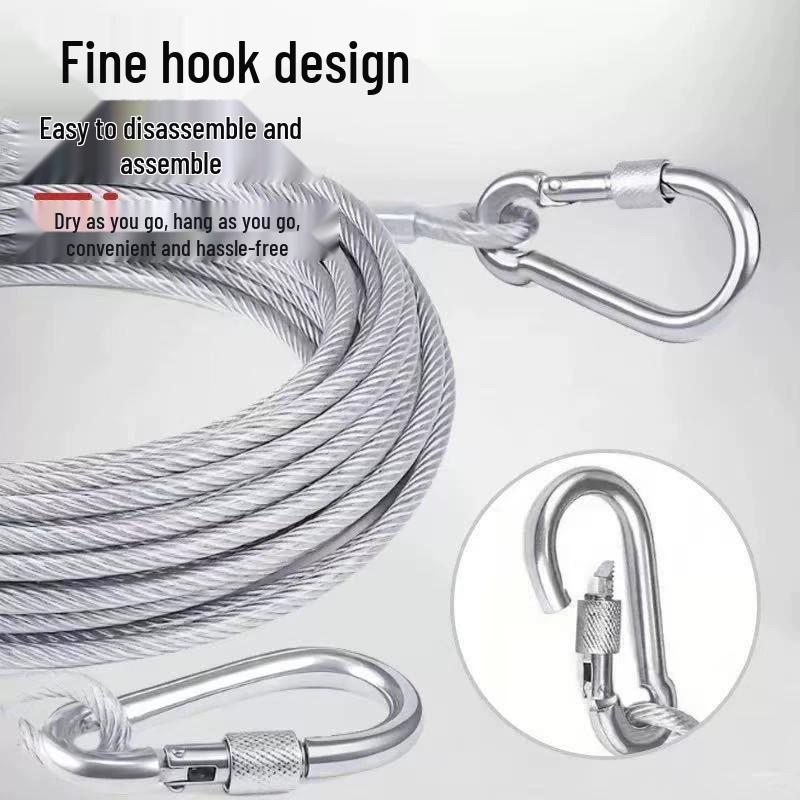 Indoor/Outdoor Dog Leash Clothesline Rope (1m/3m/9m/15m) for Camping and Home Use