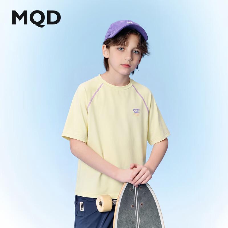 MQD Boys Sports Raglan Short Sleeve T-Shirt 130cm светло-желтого