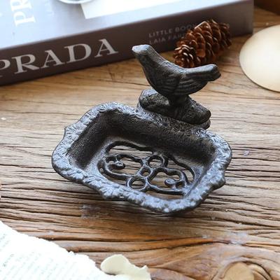Gietijzeren Zeepbakje Creatieve Vogel Zeepbakjes voor Badkamer Tuin Buiten Spoelbak Decoratie Sieraden Badkameraccessoires