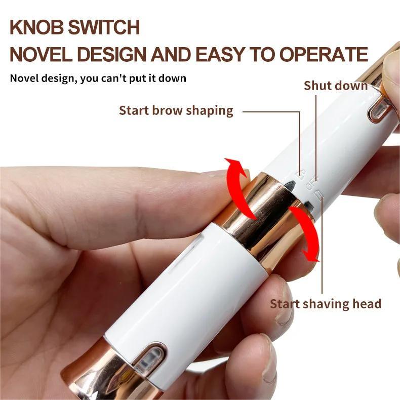 2-in-1 Double Head Women's Shaving Machine Eyebrow Trimmer Electric Eyebrow Trimming Knife Eyebrow Trimming Pen