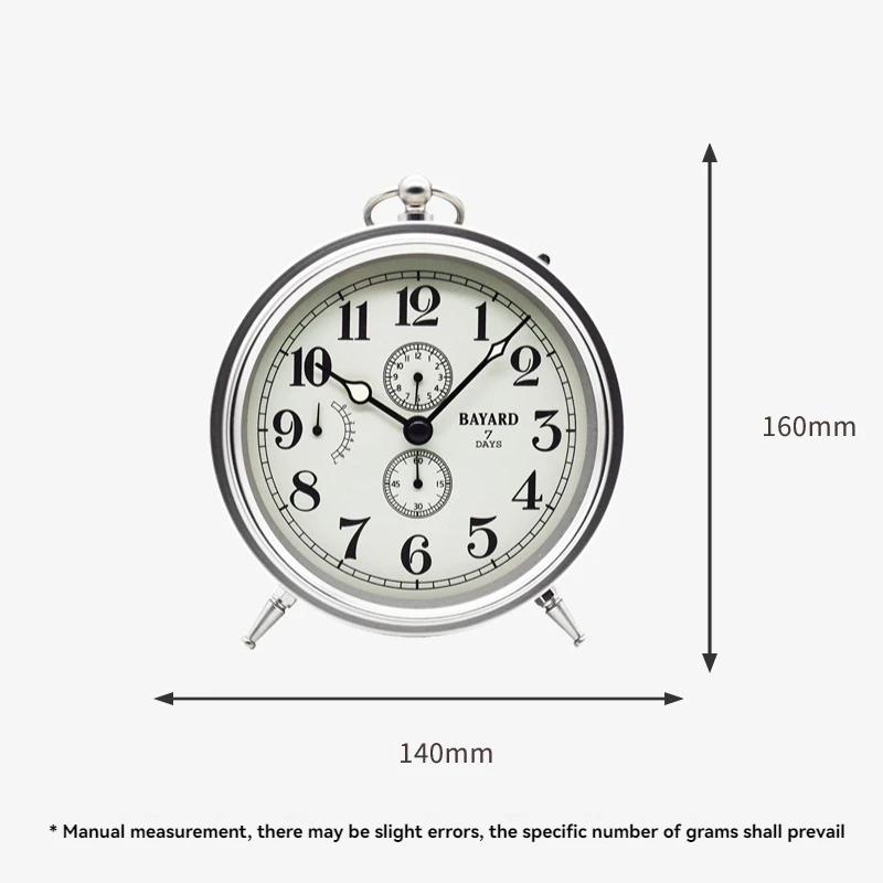 Sieben-Tage Mechanischer Wecker, Modernes Uhrwerk, Kreatives Metalldesign, Schlicht mit Ultralauter Lautstärke