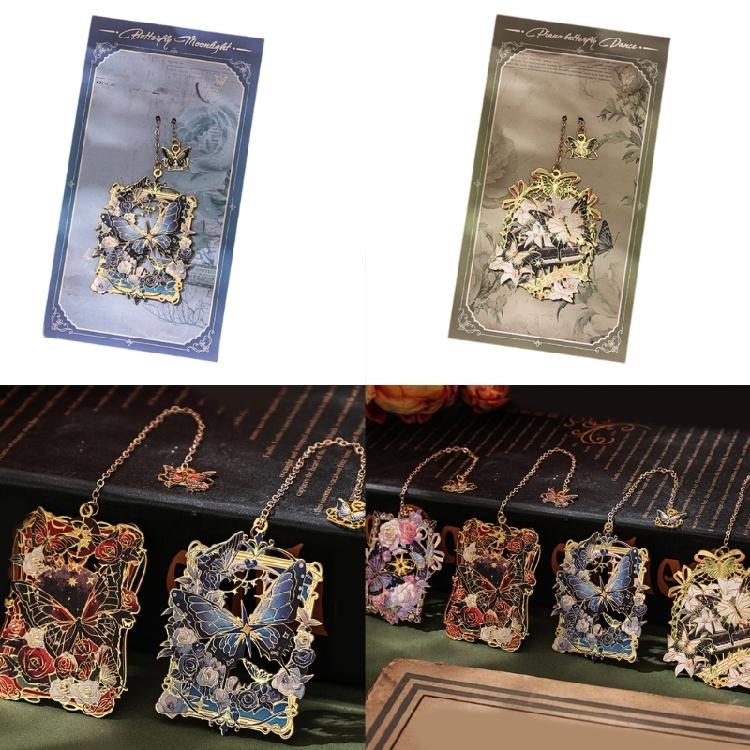 Metal Bookmarks for Book Reading Hollow Butterfly Page Marker Creative Bookmarks Stylish Book Markers Retro Bookmarks
