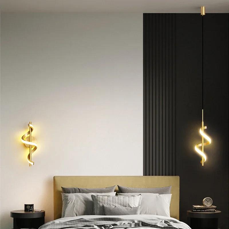 Lustre LED Wall Lamp For Living Room TV Sofa Bedroom Bedside Pendant Light Decororation Home Nordic Interior Wall Light Sconces