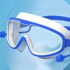 Adult Anti Fog Swimming Goggles with Earplugs Wide View Big Frame Diving Swim Glasses Professional Eyewear for Swimming Pool