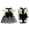 Dog Dress for Small Dogs Luxury Summer Puppy Clothes Bow Lace Dog Skirt Black White Dog T Shirt Girls Dog Costume Chihuahua Vest