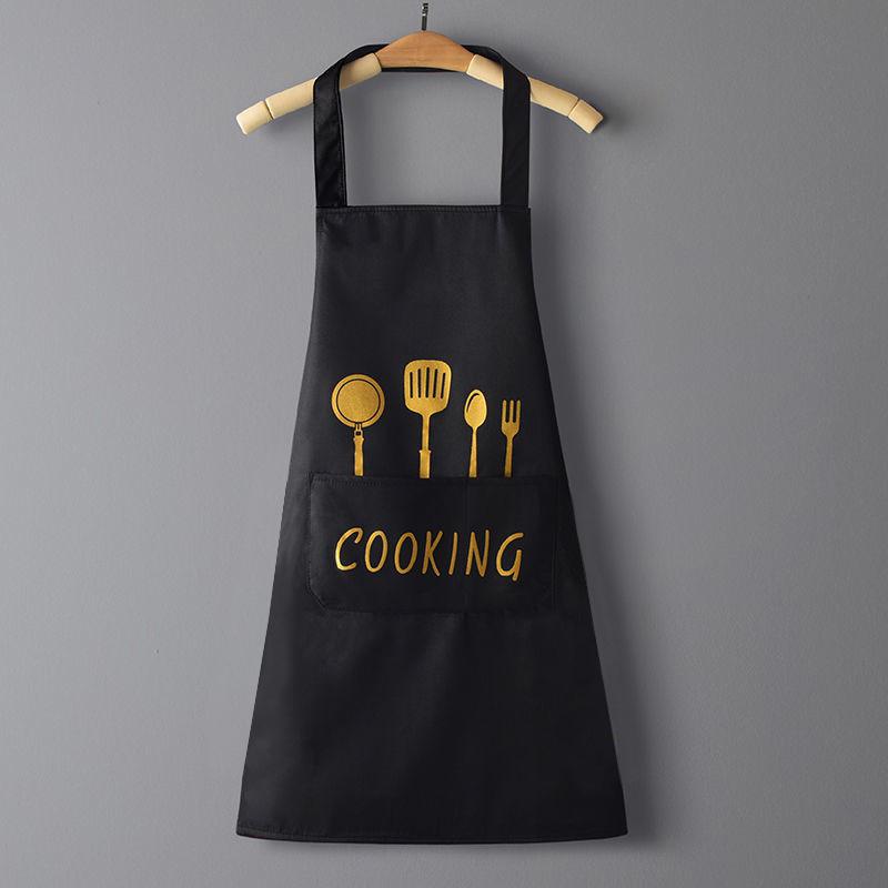 Waterproof & Oil-Proof PVC Logo Apron with Waistband for Kitchen and Catering