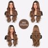 28" Burgundy Ombre Curly Wig - Heat Resistant Full Synthetic Hairpiece with Loose Body Waves & Natural Look