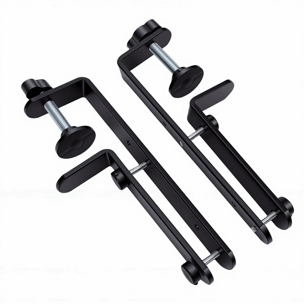 2PCS Desk Clamp Pegboard Fixing Bracket Adjustable Thickened Pegboard Mounting Bracket for Office Garage Kitchen Home