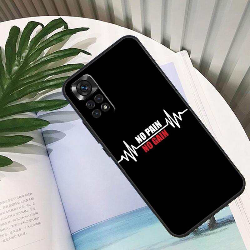 No Pain No Gain Training Funda For Xiaomi Redmi Note 13 10 11 12 14 15 Pro Plus Case For Redmi 15C 12C 13C 14C 10C 15