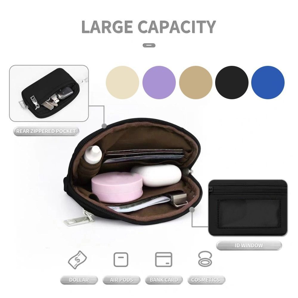 Fashion Nylon Hanging Card Holder Mini Portable Small Square Purse Bag Multifunction Waterproof Multi-card Hand Wallet Unisex