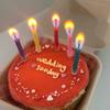 Colorful Flame Birthday Cake Candles Korean Ins Dessert Baking 6 Packs Colorful Creative Holiday Party