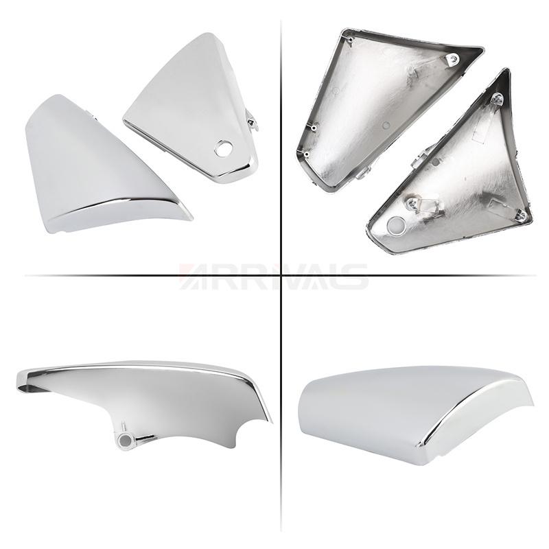 Motorcycle Chrome Left Right Battery Side Cover Fairing For Kawasaki Vulcan VN900 Classic Custom 2006-2020