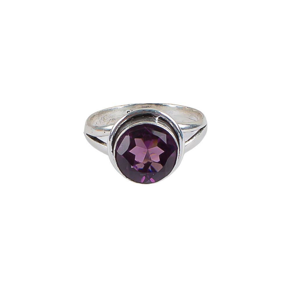 Amethyst Gemstone 925 Sterling Silver Jewelry Handmade Engagement Ring For Her RR-11-5