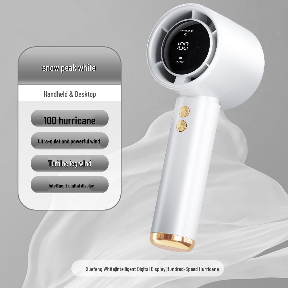 N68 High-Speed USB Rechargeable Mini Handheld Fan with Powerful Turbine 60*60*160mm (Color Box)