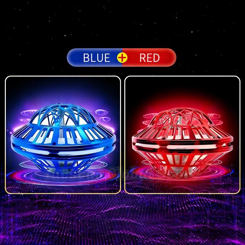 Black Intelligent UFO Sensing Flying Ball for Kids, Floating Saucer Fingertip Gyroscope, Hovering Toy, Indoor/Outdoor Play Gifts