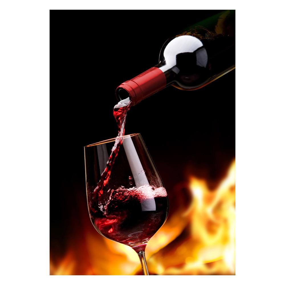 Red Wine and Wine Glass Poster and Print Restaurant Canvas Painting Wall Art Picture for Living Room Kitchen Home Decor Cuadros