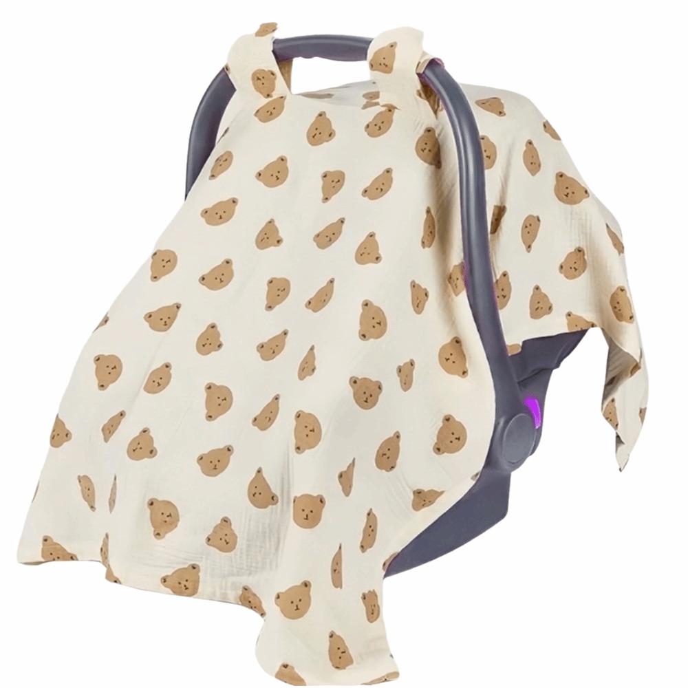 Cotton Baby Basket Cover Breathable Kids Cart Cover Comfortable Sunshade Stroller Blankets Nursing