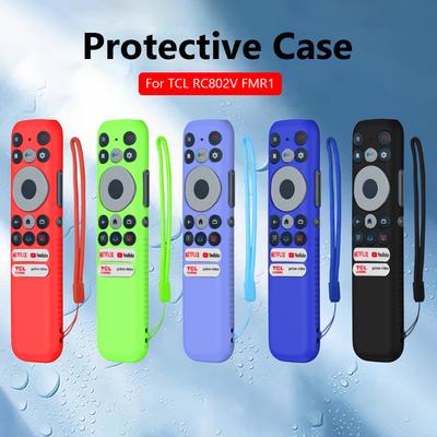 Étui de protection en silicone antidérapant et antichoc pour télécommande TV TCL RC902N FMR1. Résistant à l'eau et aux chocs. Compatible avec la télécommande TCL RC902N FMR1.