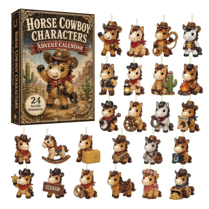 2026 Animal Christmas Advent Calendar Acrylic Blind Box Toy Adults Collectible Holiday Countdown Gift