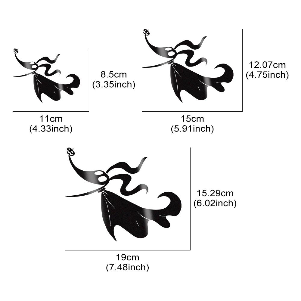 Small Town Christmas Ghost Silhouette Pumpkin Nose Reflective Car Creative Sticker Vinyl Decals Auto Universal Decor Accessories